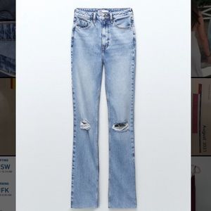 Zara high waist flared denim